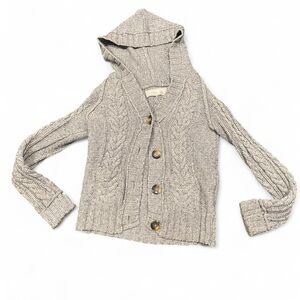 Old Navy Cable Knit Hooded Cardigan‎ - Tan